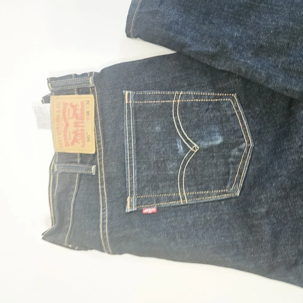 Levi Strauss 541 Men's Jeans Size 38x32 Dark Wash Denim Blue Cotton Straight Fit
